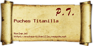 Puches Titanilla névjegykártya